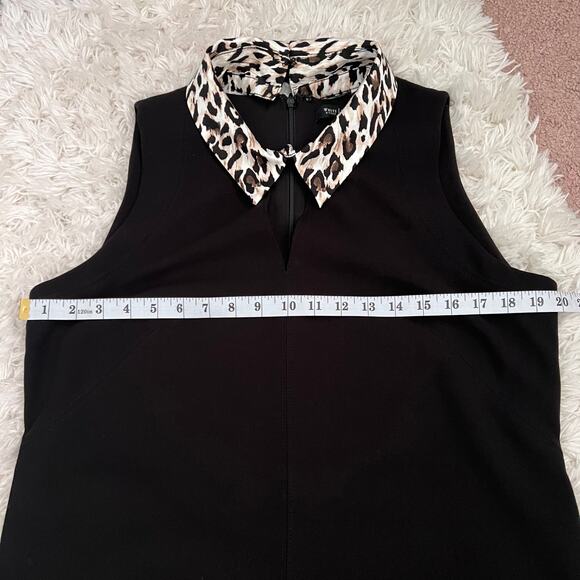 NWT White House Black Market Removable Leopard Collar Dress Size 14 - Picture 9 of 10